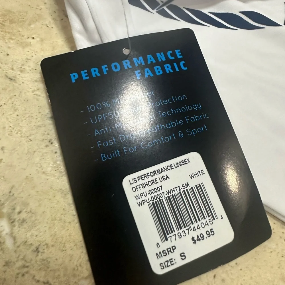 WTF - What The Fin? Long-Sleeve Performance Wicking Shirt - USA Jolly Fin NWT S - Picture 3 of 4